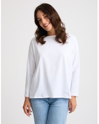 Maglietta Collo Barchetta Cotone Spacchetti