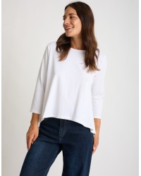 Maglietta Cotone Over Pince Schiena