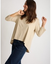 Maglietta Cotone Over Pince Schiena