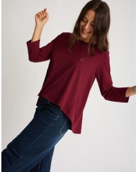 Maglietta Cotone Over Pince Schiena
