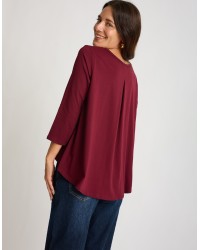 Maglietta Cotone Over Pince Schiena