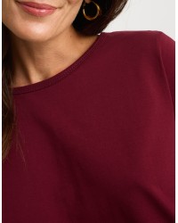 Maglietta Cotone Over Pince Schiena