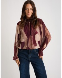 Camicetta Georgette Fantasia Astratta Palloncino