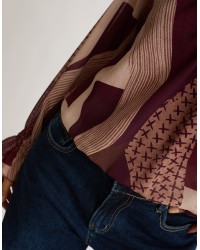 Camicetta Georgette Fantasia Astratta Palloncino