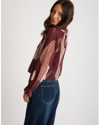 Camicetta Georgette Fantasia Astratta Palloncino