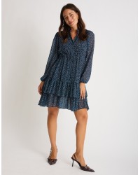Abitino Chemisier Georgette Micro Pois