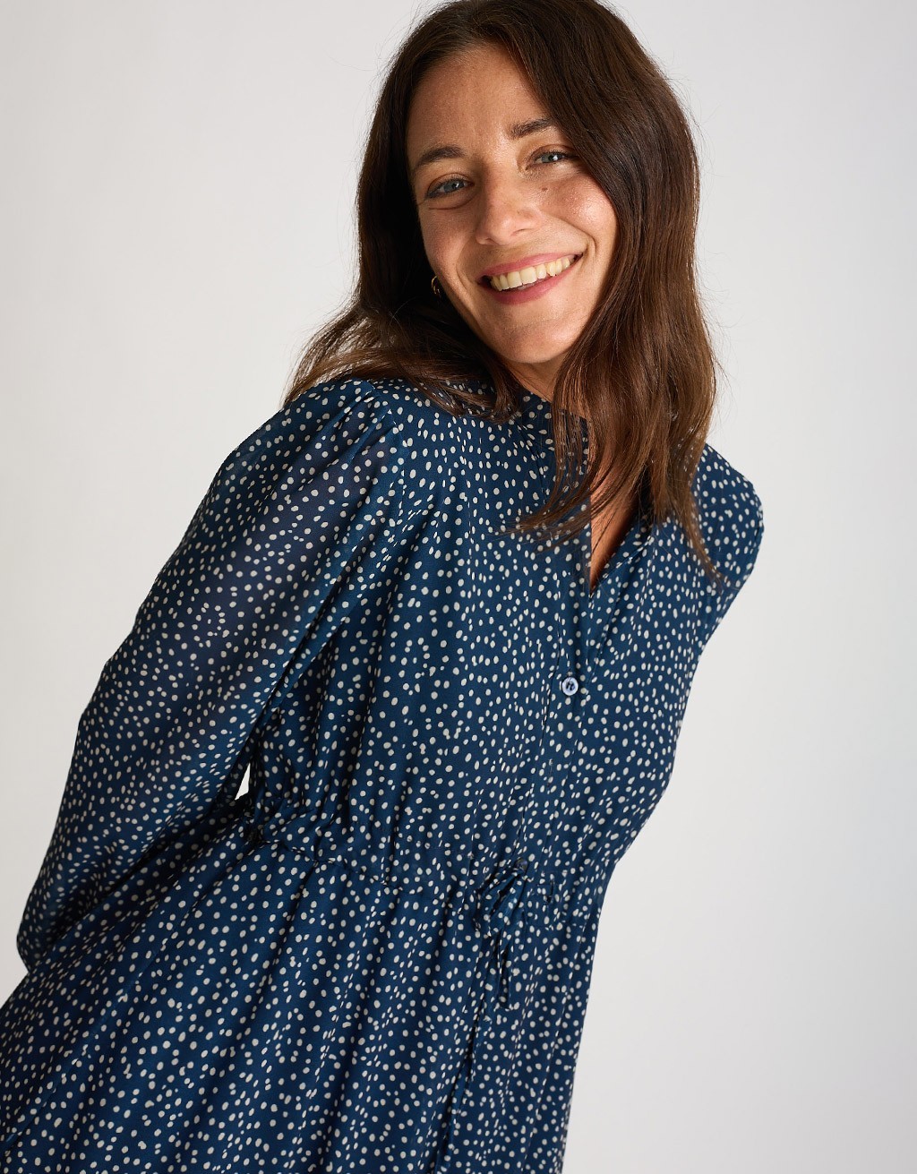 Abitino Chemisier Georgette Micro Pois