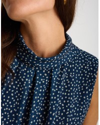Camicetta Smanicata Georgette Micro Pois