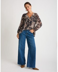 Camicia Laccio Georgette Animalier