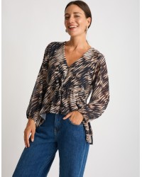 Camicia Laccio Georgette Animalier