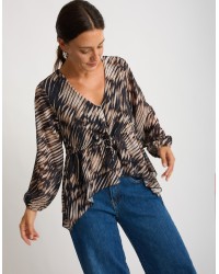 Camicia Laccio Georgette Animalier