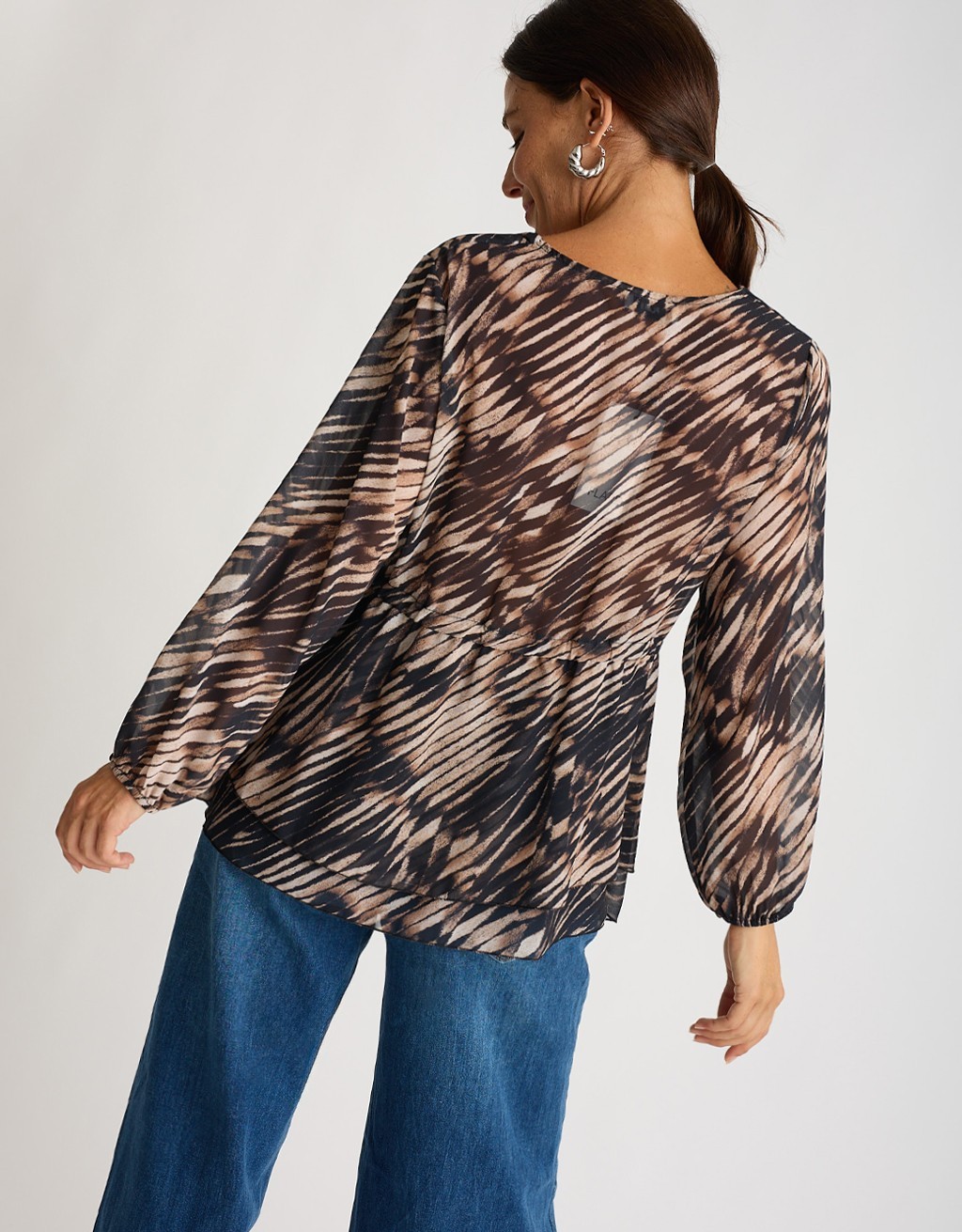 Camicia Laccio Georgette Animalier