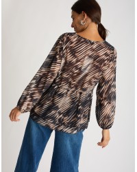 Camicia Laccio Georgette Animalier