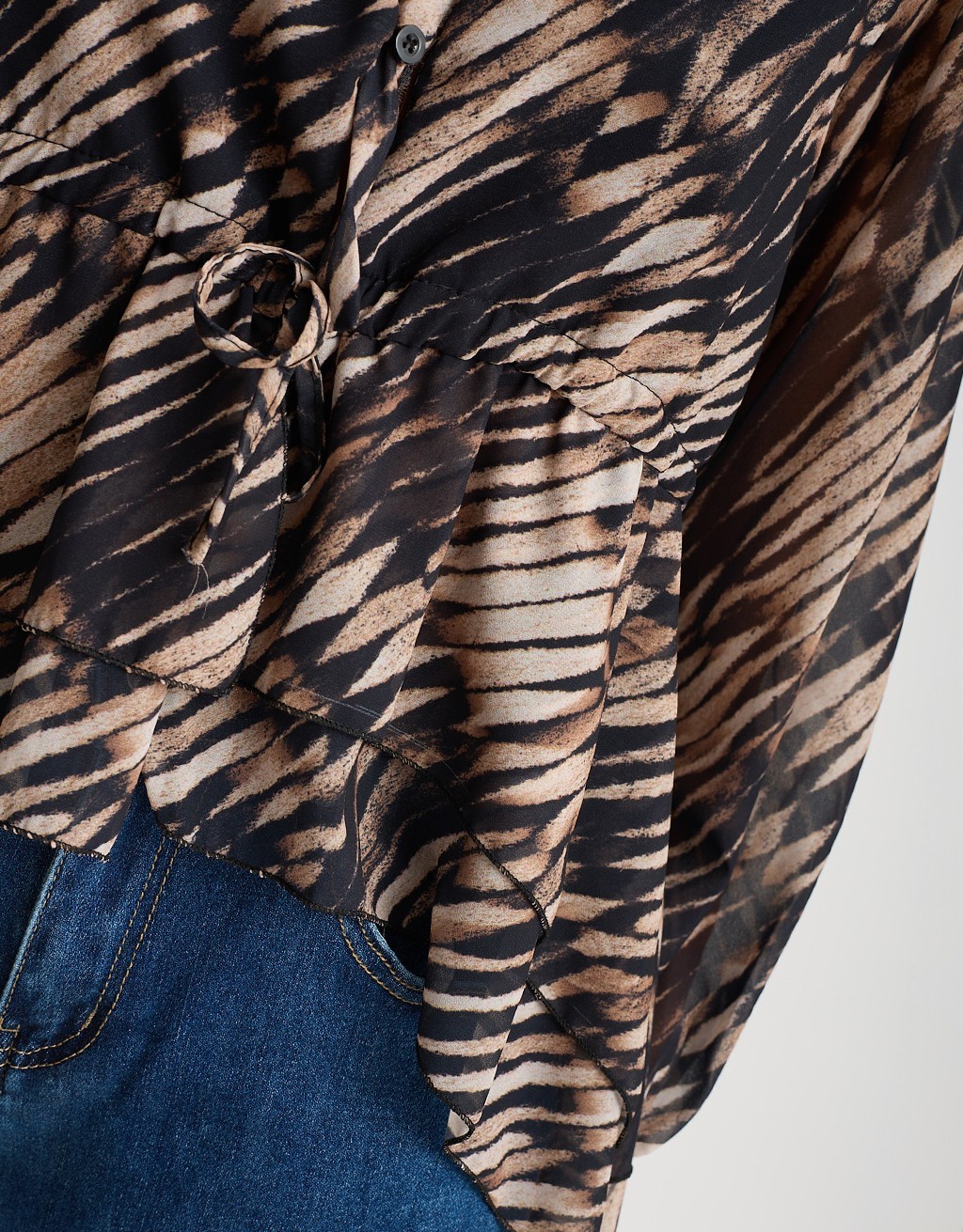 Camicia Laccio Georgette Animalier