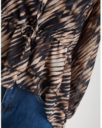 Camicia Laccio Georgette Animalier