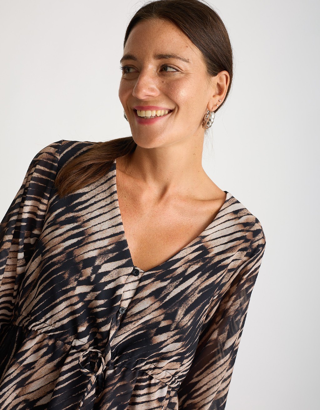 Camicia Laccio Georgette Animalier