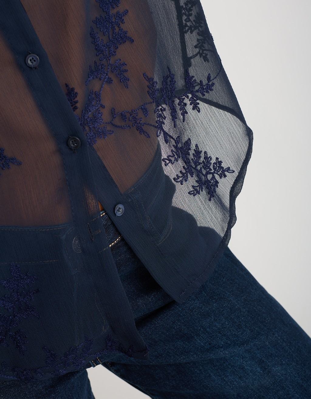 Camicia Georgette Ricami