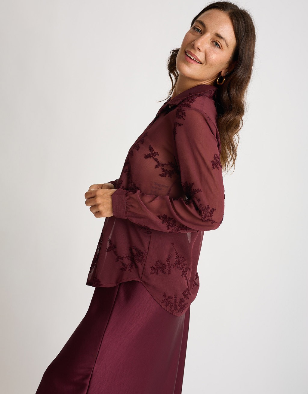 Camicia Georgette Ricami