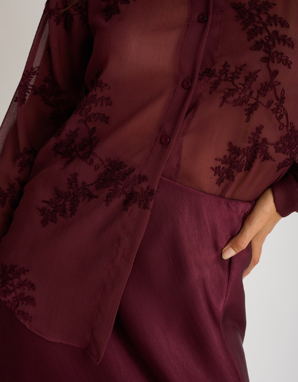Camicia Georgette Ricami