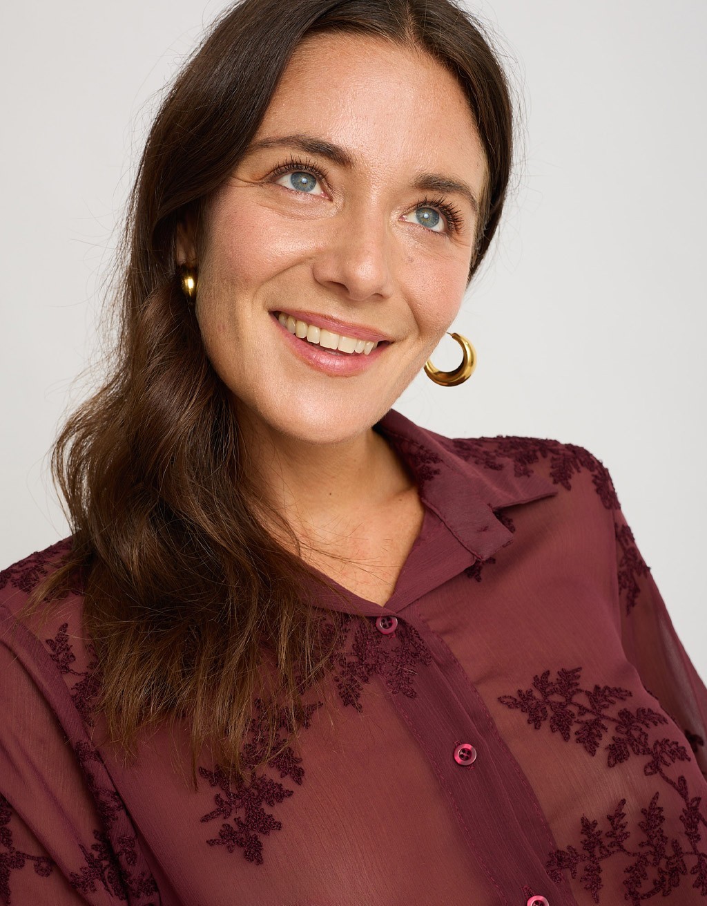 Camicia Georgette Ricami