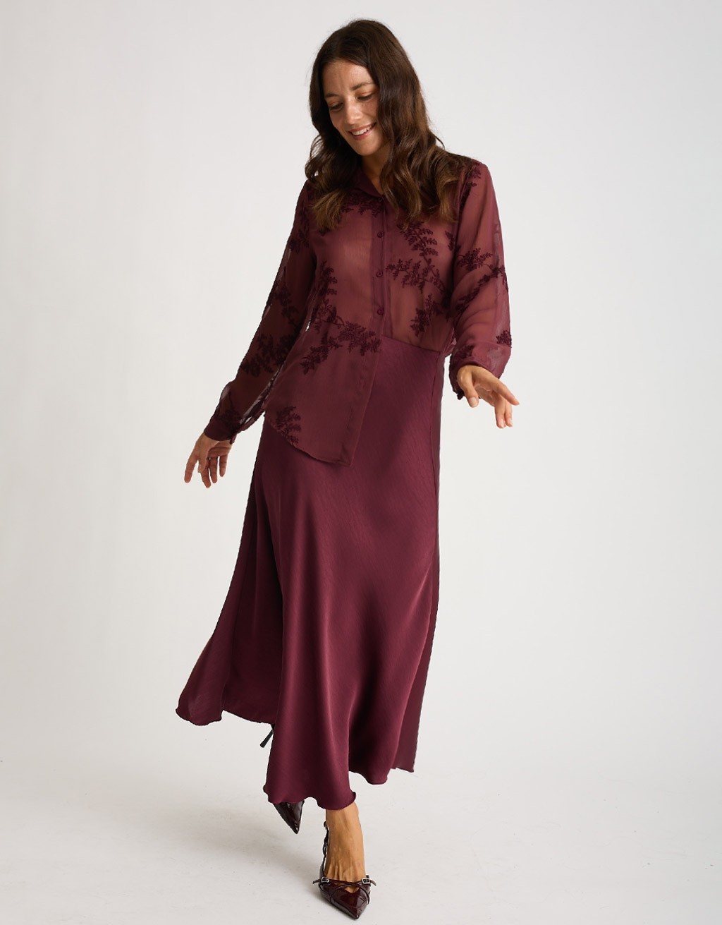 Camicia Georgette Ricami