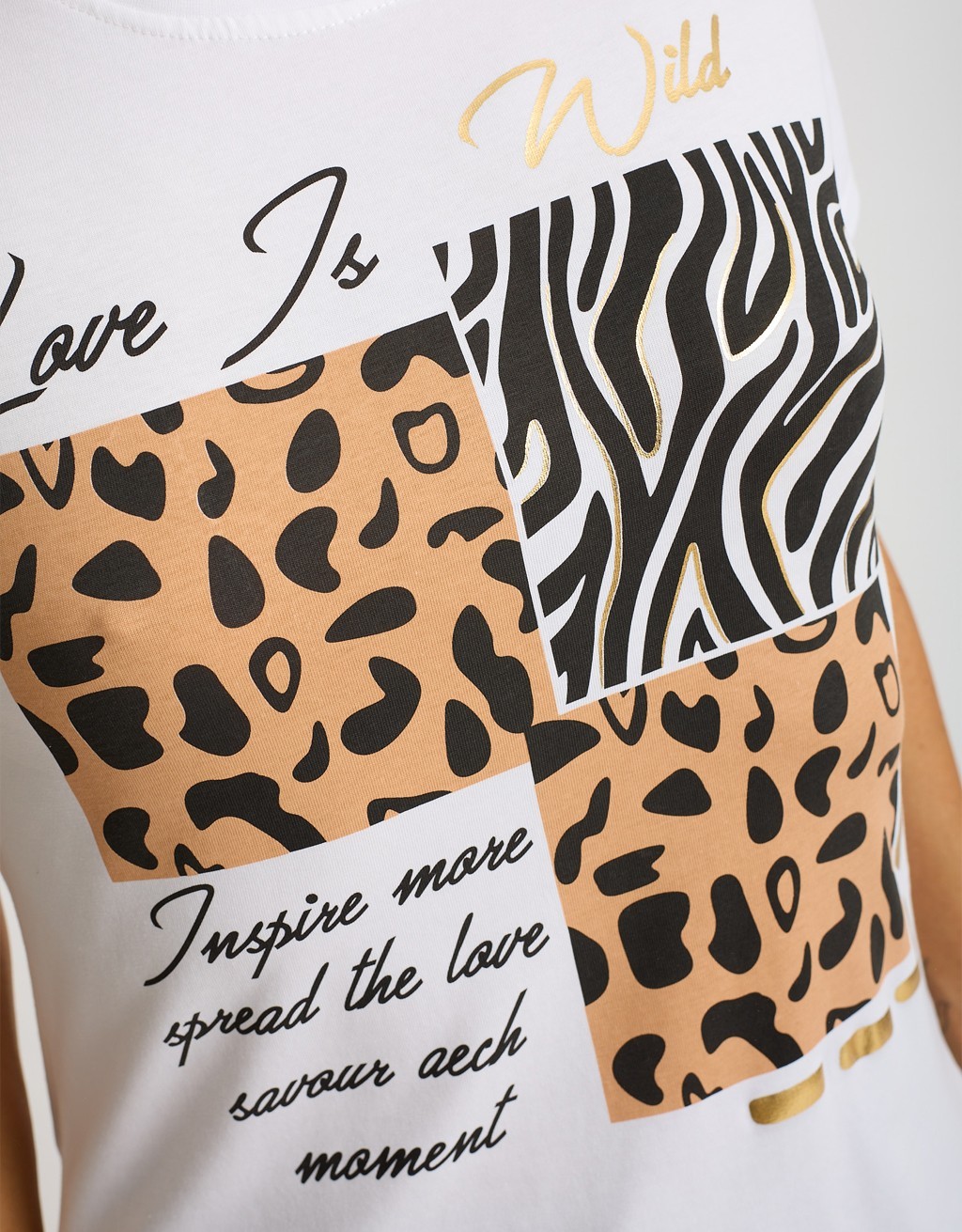 T-shirt Patchwork Animalier