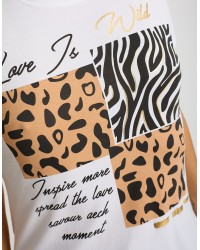 T-shirt Patchwork Animalier