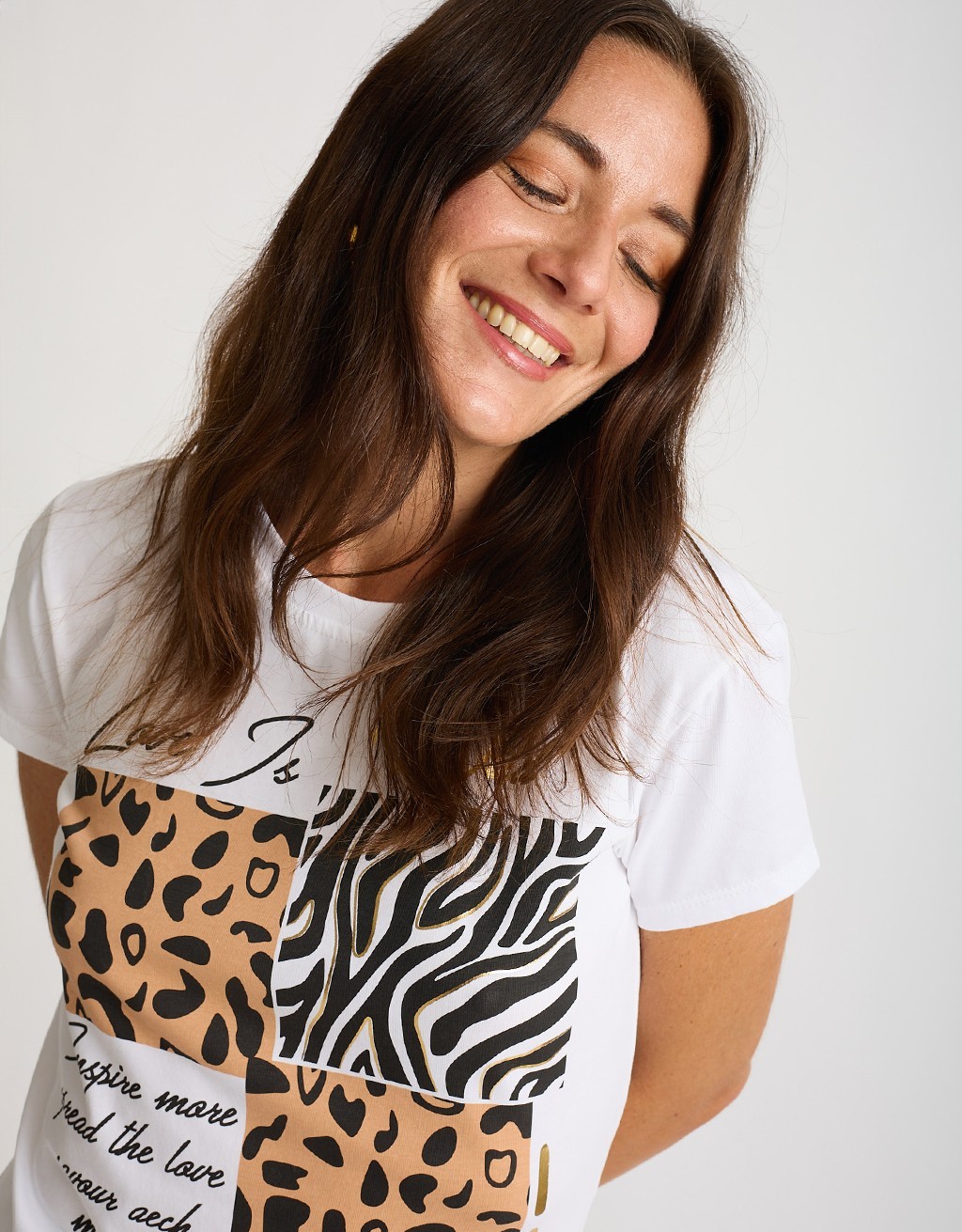 T-shirt Patchwork Animalier