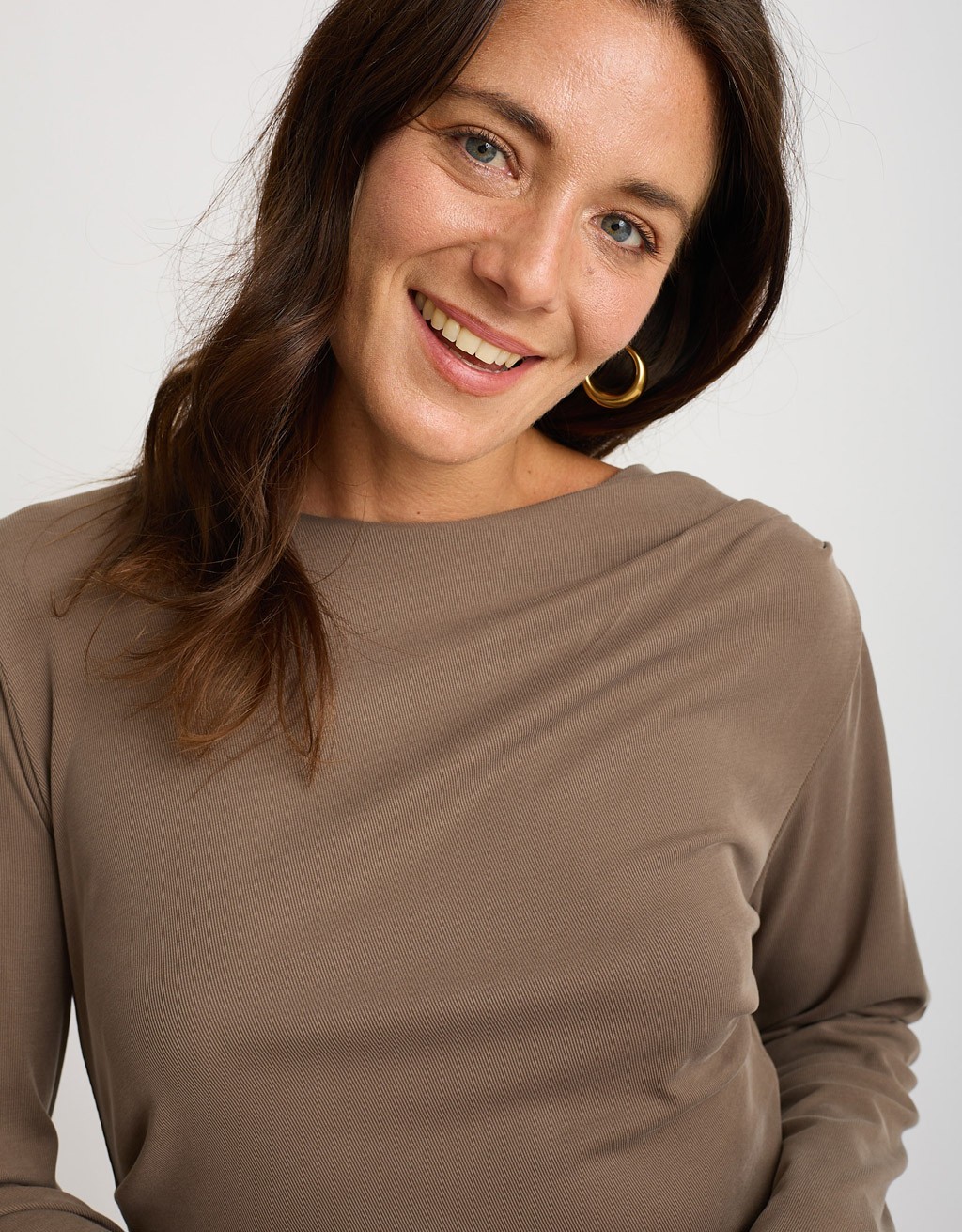Maglia Costine Arricciata Fianco
