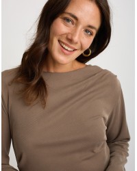 Maglia Costine Arricciata Fianco