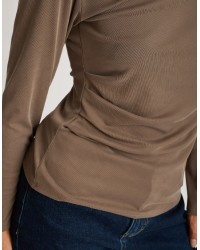 Maglia Costine Arricciata Fianco