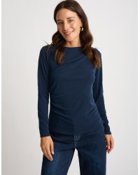Maglia Costine Arricciata Fianco