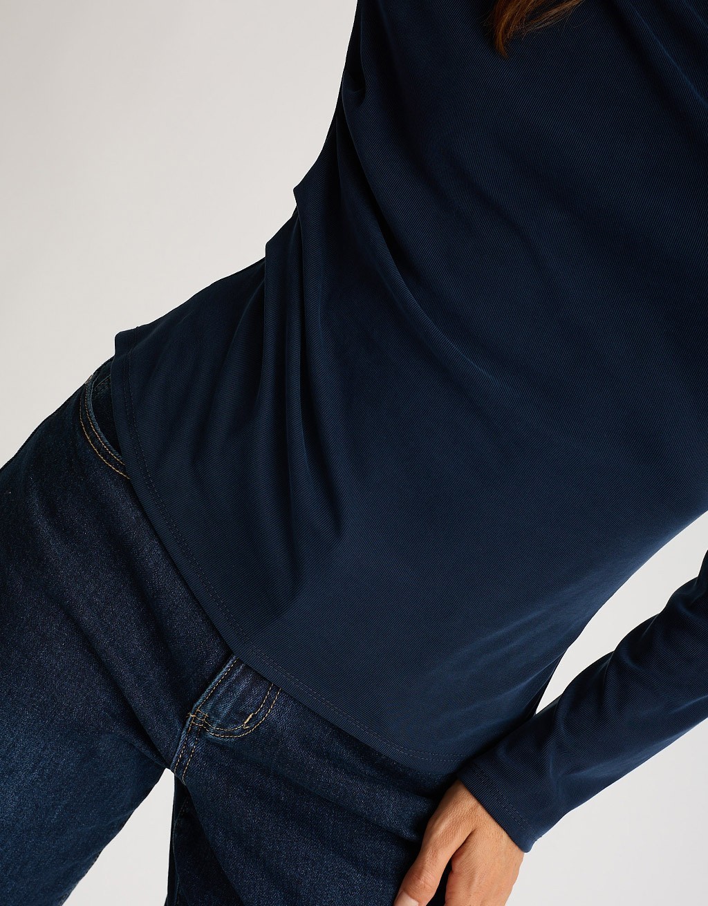 Maglia Costine Arricciata Fianco