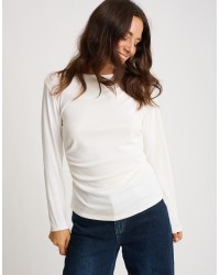 Maglia Costine Arricciata Fianco