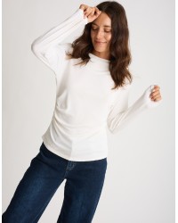 Maglia Costine Arricciata Fianco