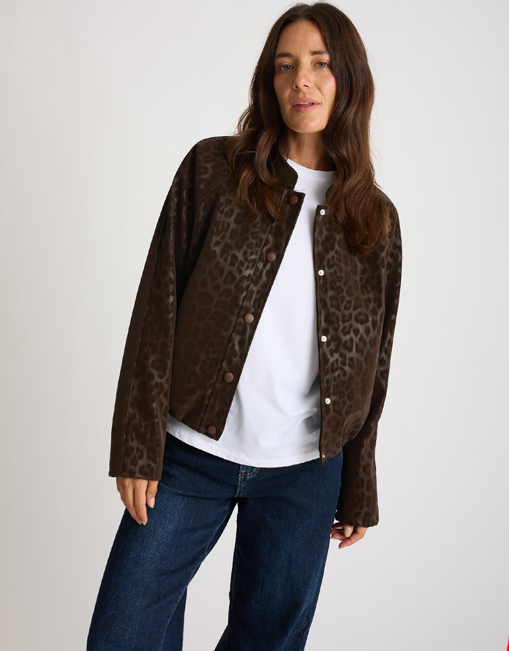 Bomber Animalier Effetto Lucido