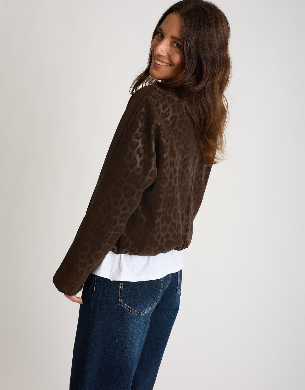 Bomber Animalier Effetto Lucido