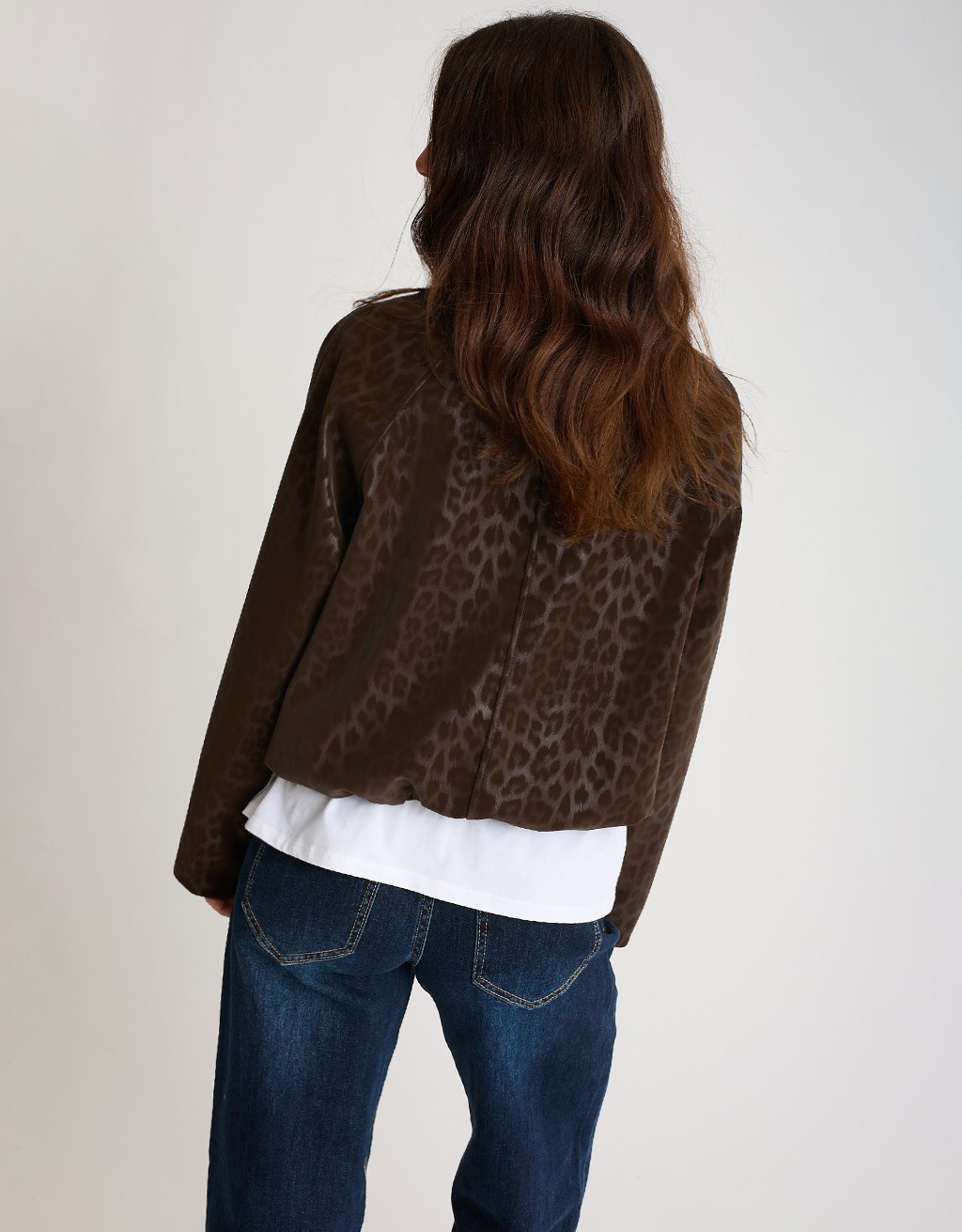 Bomber Animalier Effetto Lucido