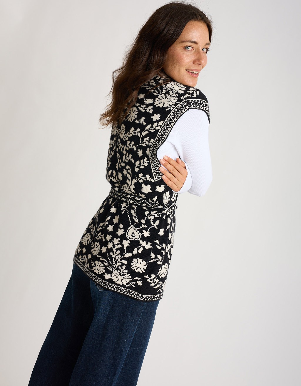 Gilet In Maglia Fantasia