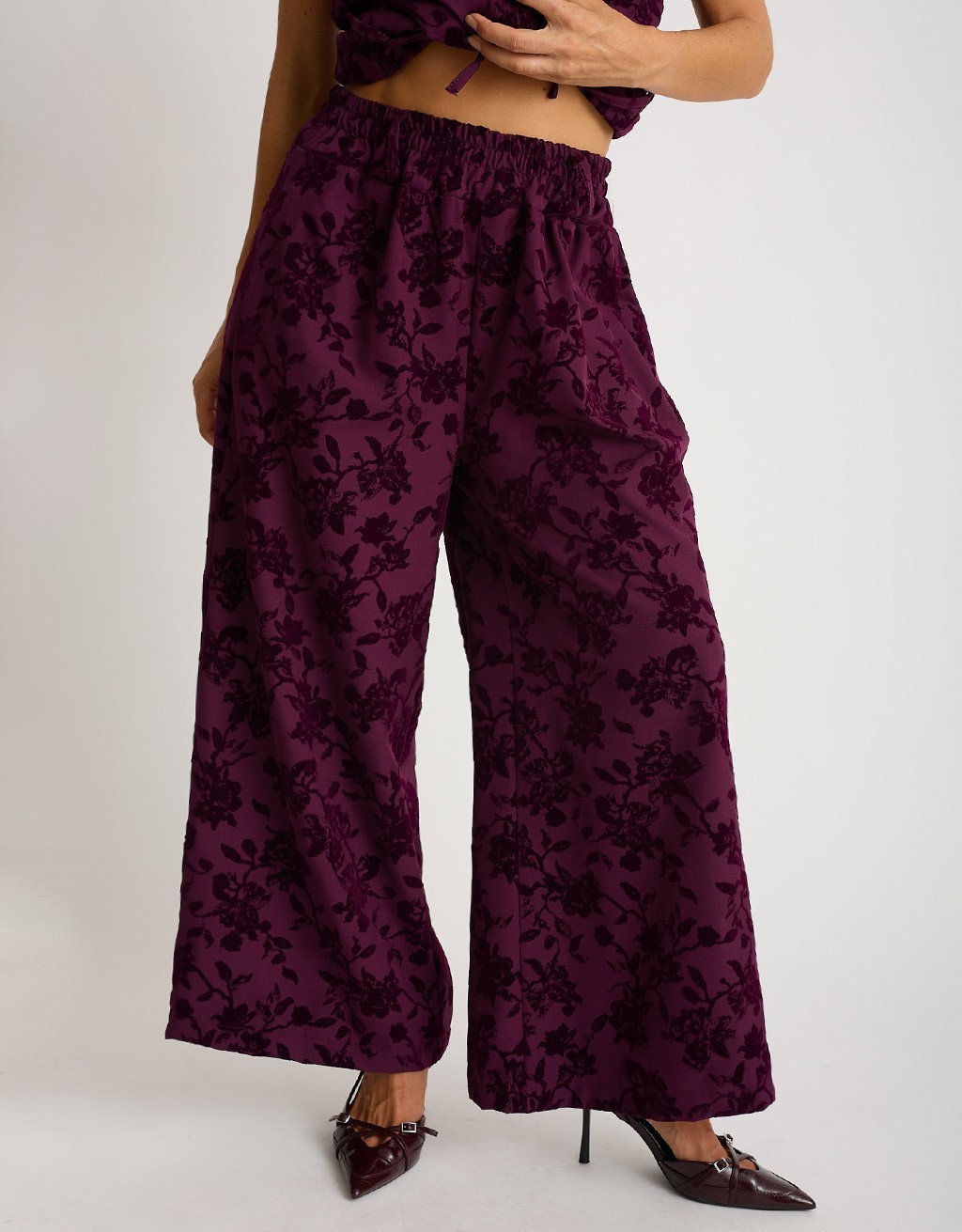 Pantalone Palazzo Floccato