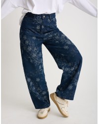 Jeans Baloon Ricamo Floreale