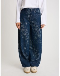 Jeans Baloon Ricamo Floreale