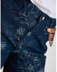 Jeans Baloon Ricamo Floreale