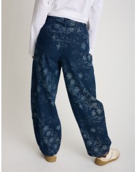 Jeans Baloon Ricamo Floreale