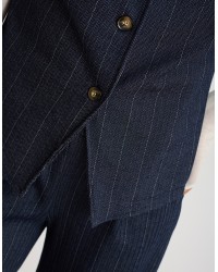 Gilet Gessato Effetto Denim