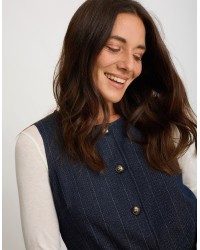 Gilet Gessato Effetto Denim