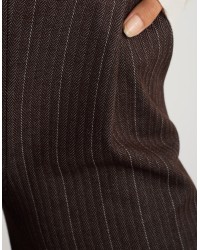 Pantalone Palazzo Gessato Effetto Denim