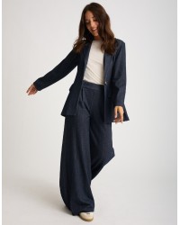 Blazer Gessato Effetto Denim
