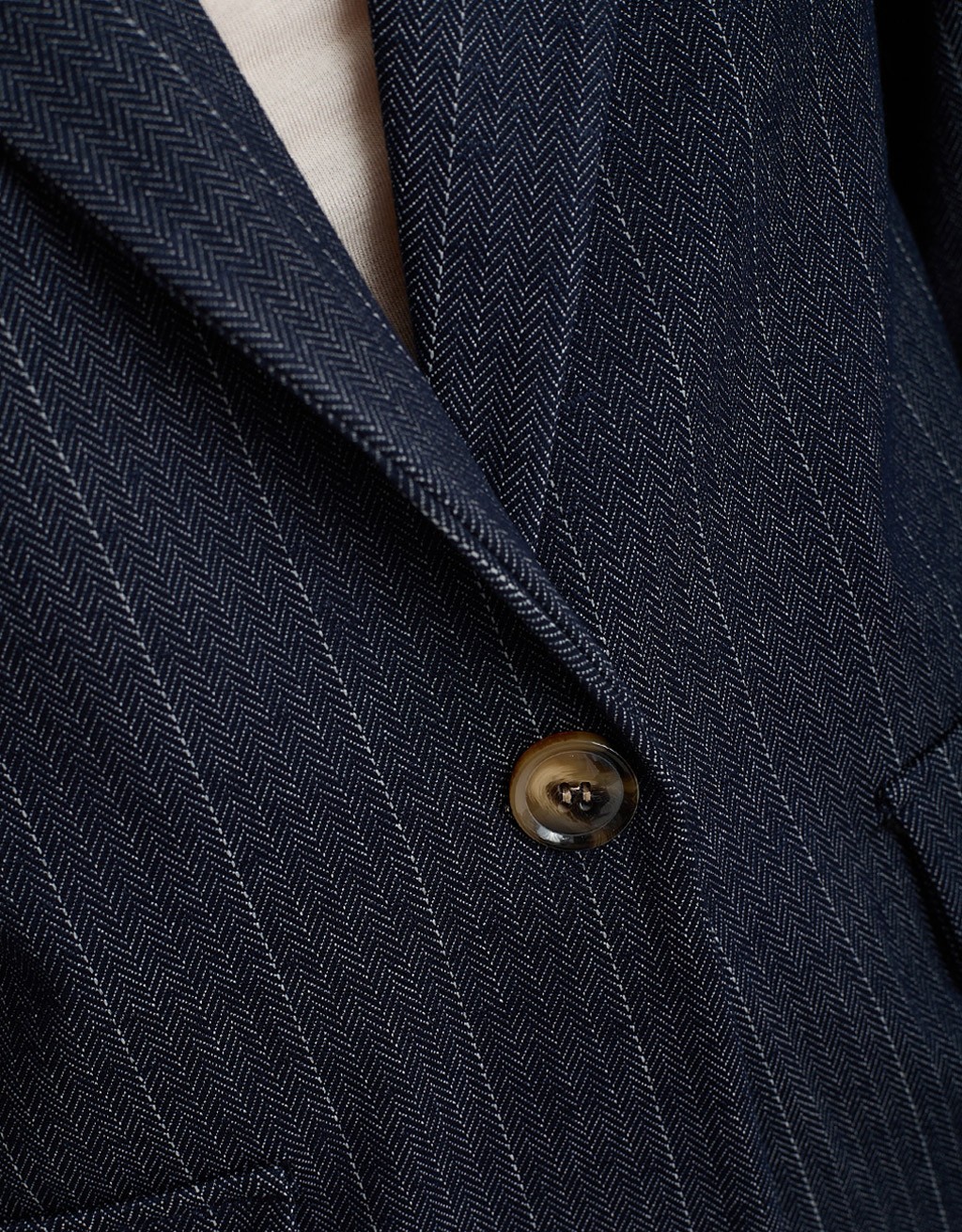 Blazer Gessato Effetto Denim
