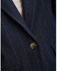 Blazer Gessato Effetto Denim